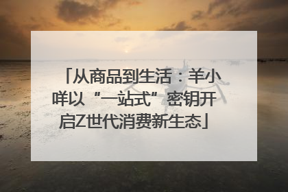 从商品到生活：羊小咩以“一站式”密钥开启Z世代消费新生态